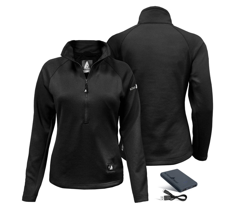 ActionHeat Women's 5V Battery Heated 1/2 Zip UpShirt — Main view