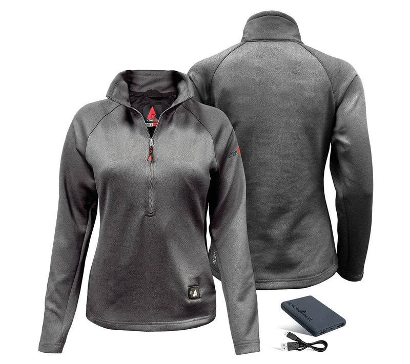 ActionHeat Women's 5V Battery Heated 1/2 Zip UpShirt — View 7
