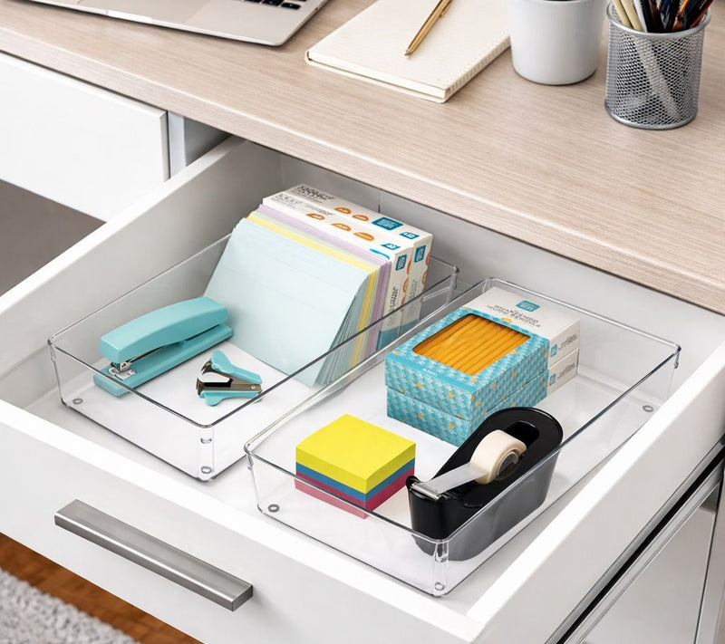 Sorbus Clear Drawer Organizer 3 Piece Set — View 8