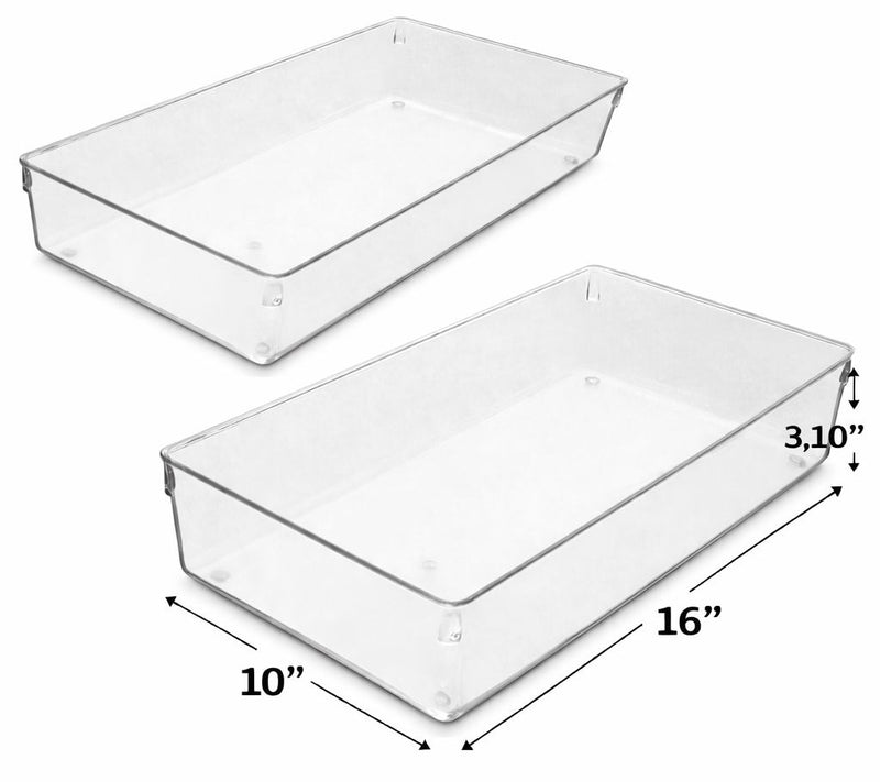 Sorbus Clear Drawer Organizer 2 Piece Set — View 7