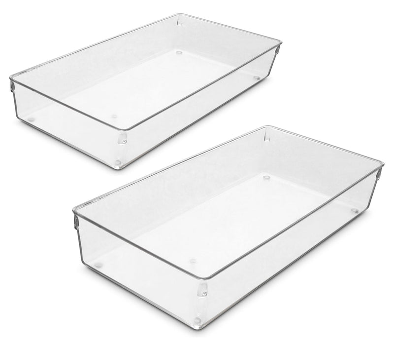 Sorbus Clear Drawer Organizer 2 Piece Set — Main view