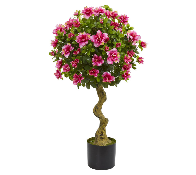 3' Azalea Artificial Topiary Tree by Nearly Natural — View 3