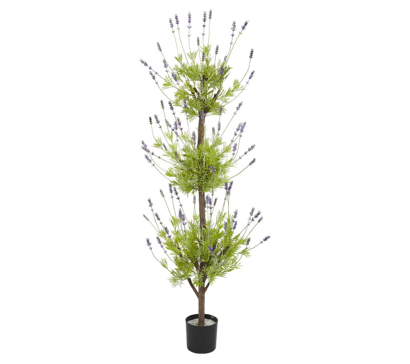 4' Lavender Topiary Silk Tree by Nearly Natural — Main view