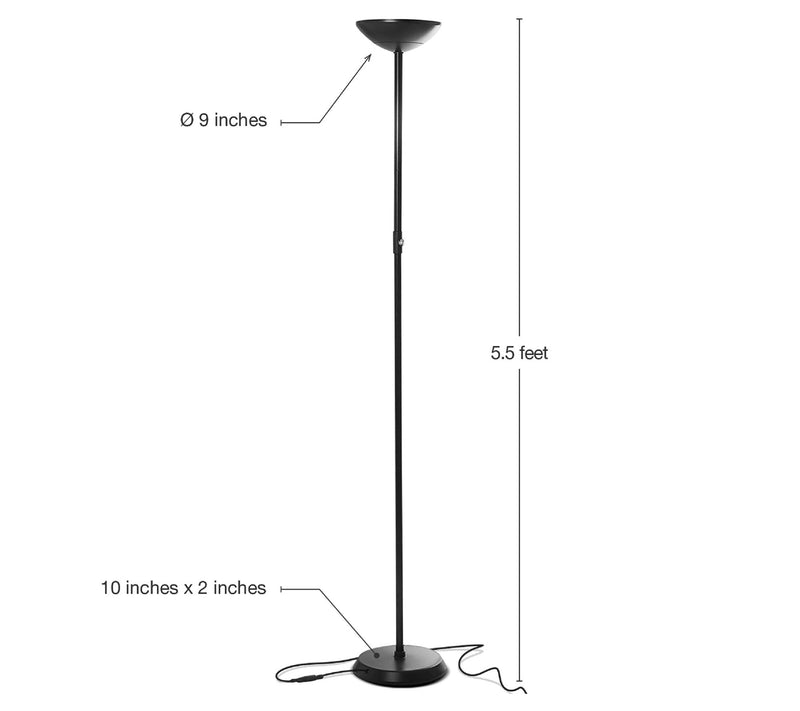 Brightech SkyLite 65"H LED Uplight Torchiere Floor Lamp — View 6