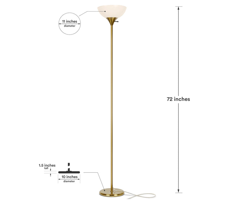 Brightech Sky Dome 72"H LED Uplight Torchiere Floor Lamp — View 8
