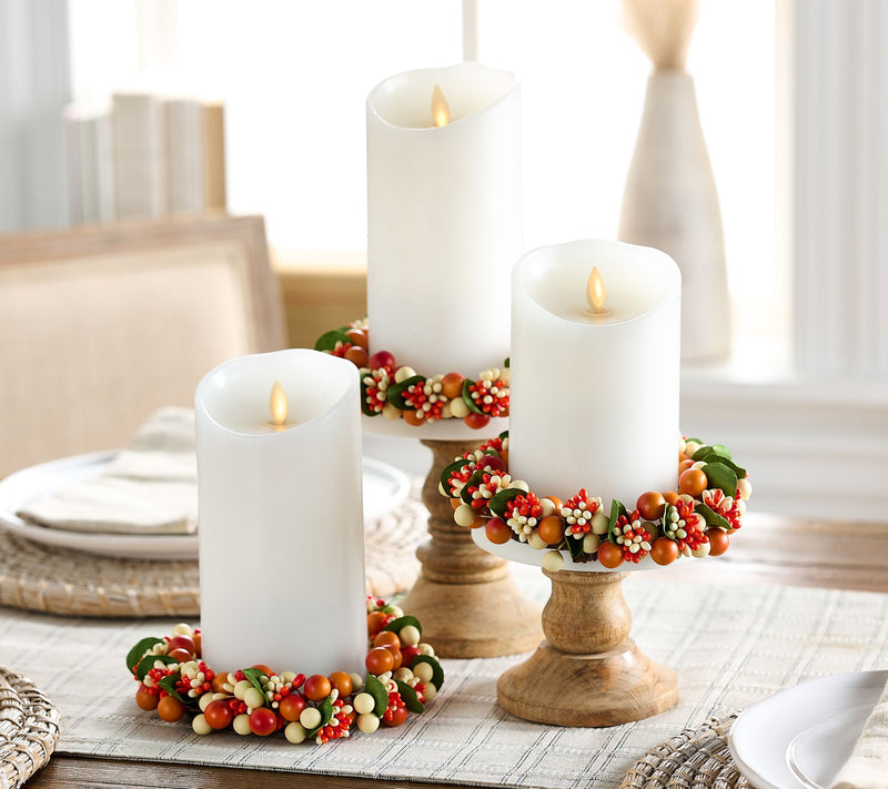 Set of 3 Pip Berry Candle Rings by Valerie — View 7