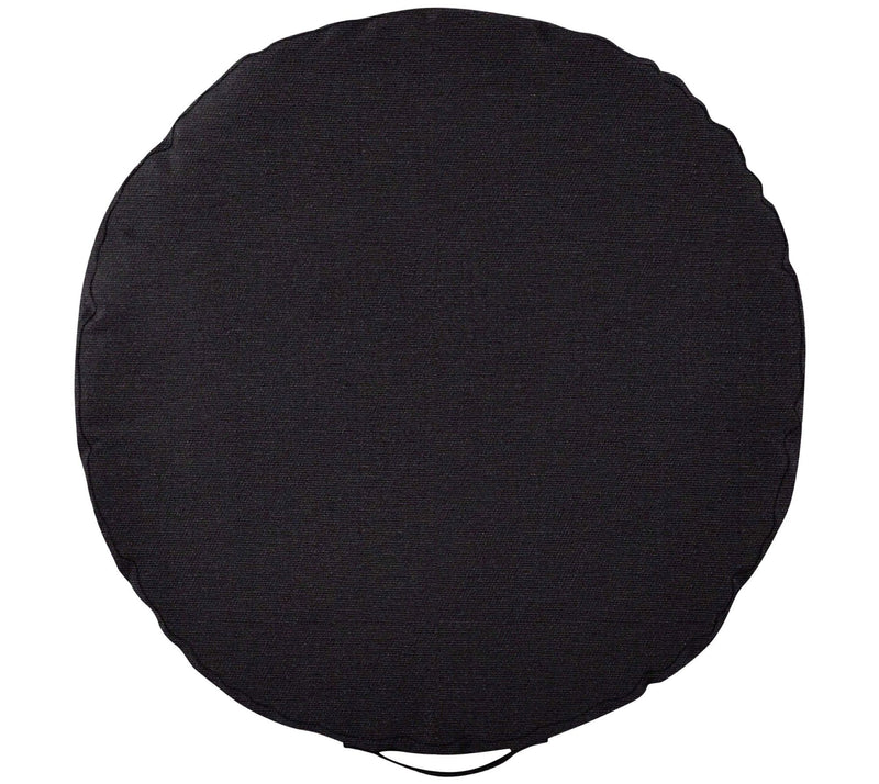Sorra Home 24" Circle Twill Fl oor Pillow with Handle — View 3