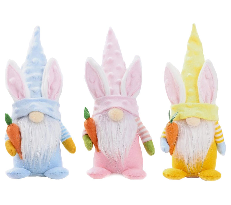 Santa's Workshop Inc. 10" Easter Gnomes with Ca rrot — Main view
