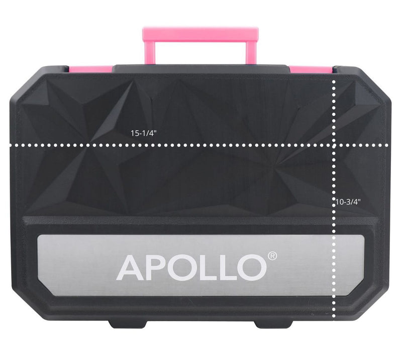 Apollo Tools 65 Piece Household Tool Kit Pink — View 6