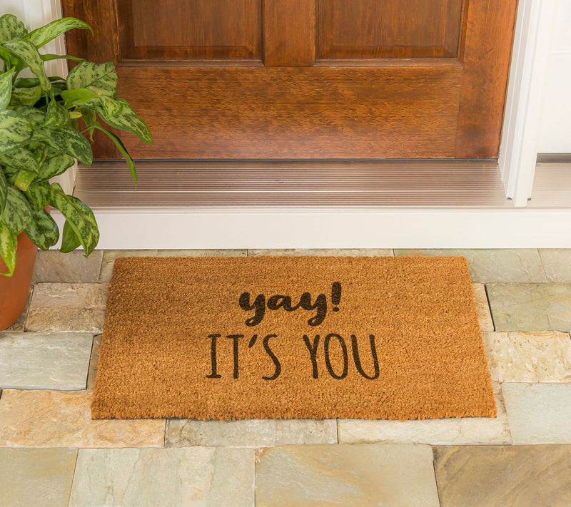 Evergreen "Yay! It's You" 16" x 28" Coir Mat — Main view