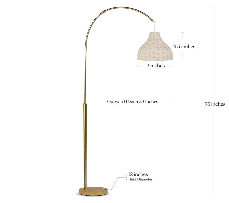 Brightech Lark 75 in. LED Arc Floor Lamp — View 10