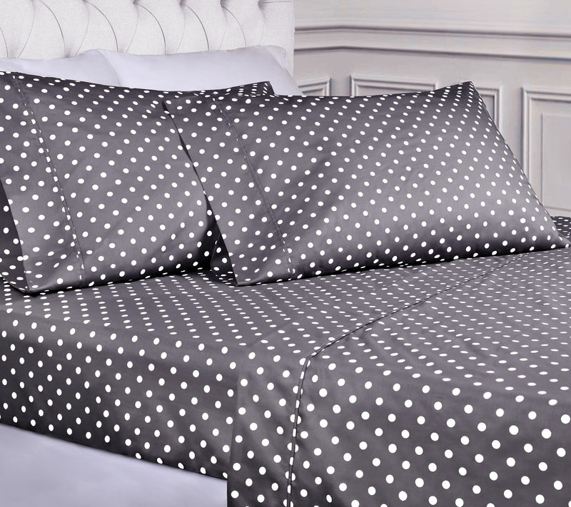 Superior 600 Thread Count Cotton Blend Polka Dot Sheets, Twin — View 9