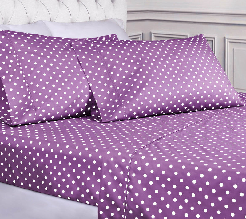 Superior 600 Thread Count Cotton Blend Polka Dot Sheets, Twin — View 12