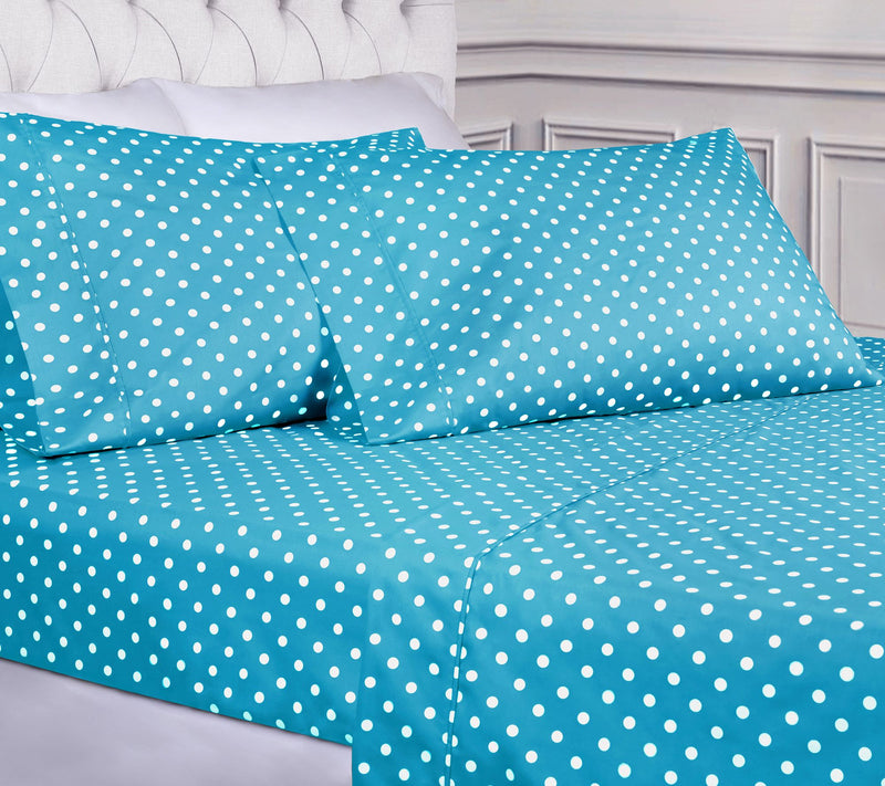 Superior 600 Thread Count Cotton Blend Polka Dot Sheets, Twin — Main view