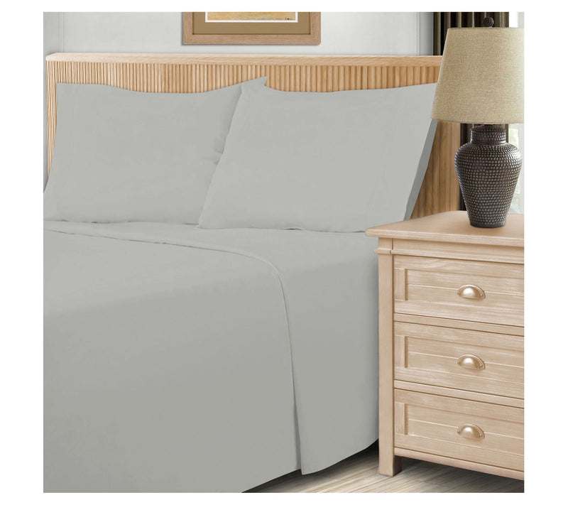 Superior Solid 600 Thread Count Cotton Blend Shet, Split King — View 9