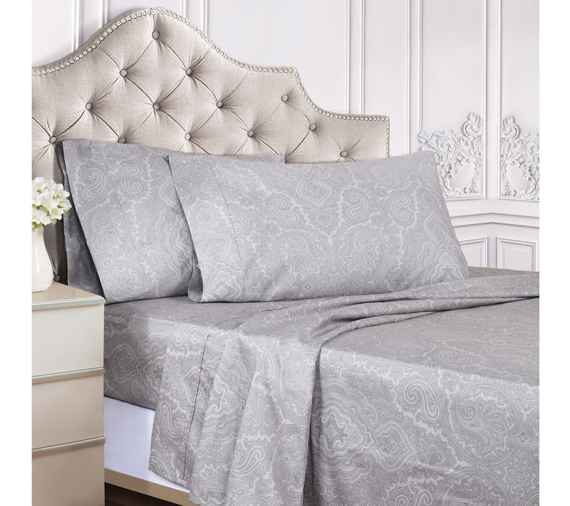 Superior Paisley Cotton and Polyester Blend Shet Set, Full — View 11