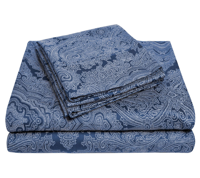 Superior Paisley Cotton and Polyester Blend Shet Set, Full — View 5