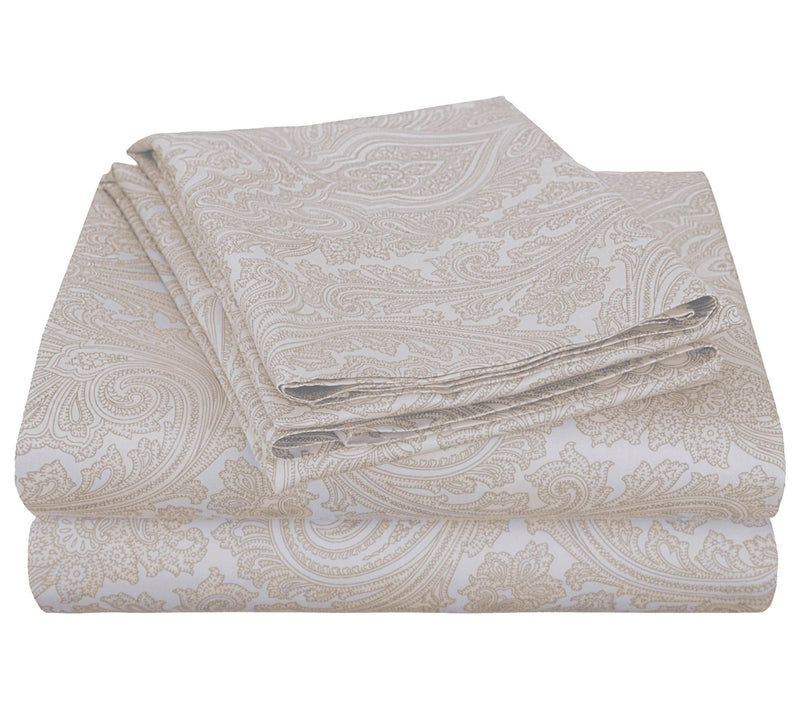 Superior Paisley Cotton and Polyester Blend Shet Set, King — View 23