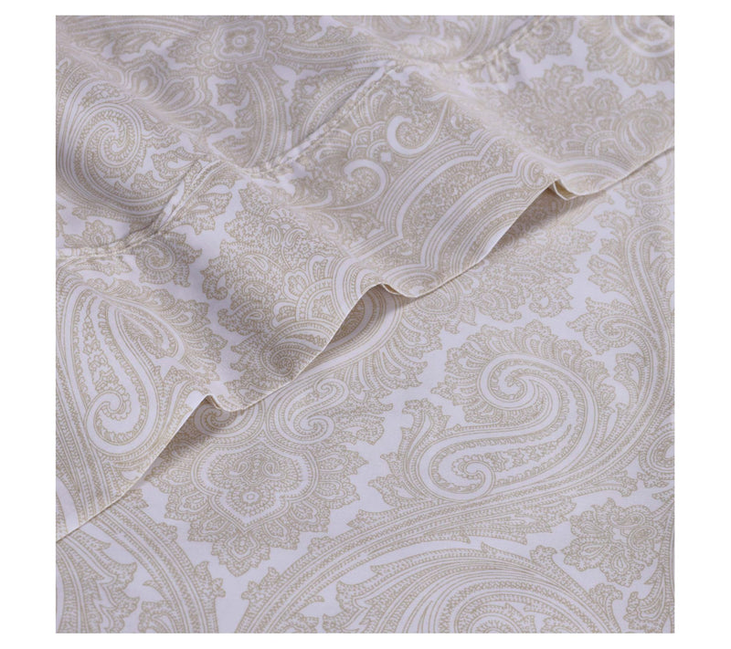 Superior Paisley Cotton and Polyester Blend Shet Set, King — View 18