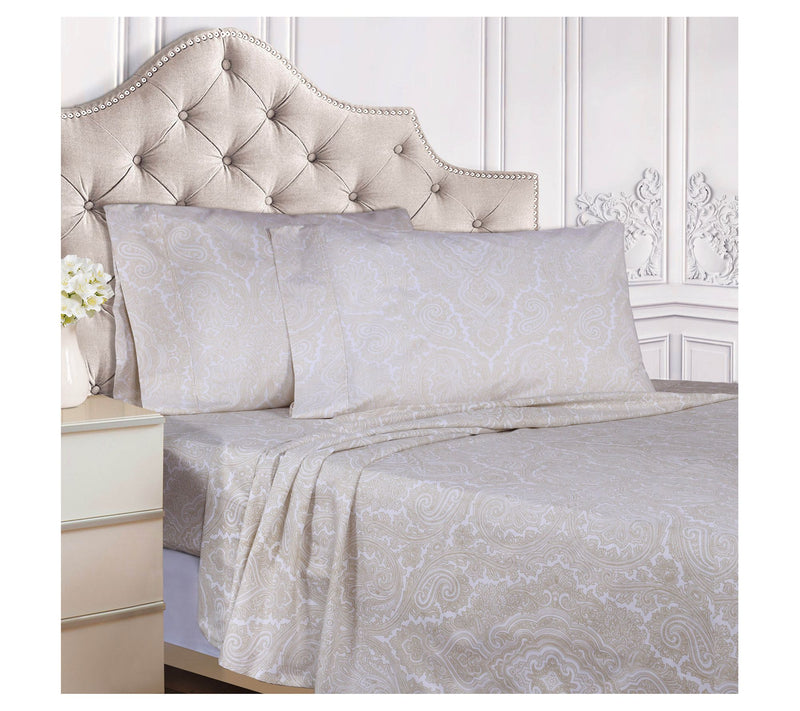 Superior Paisley Cotton and Polyester Blend Shet Set, King — View 5