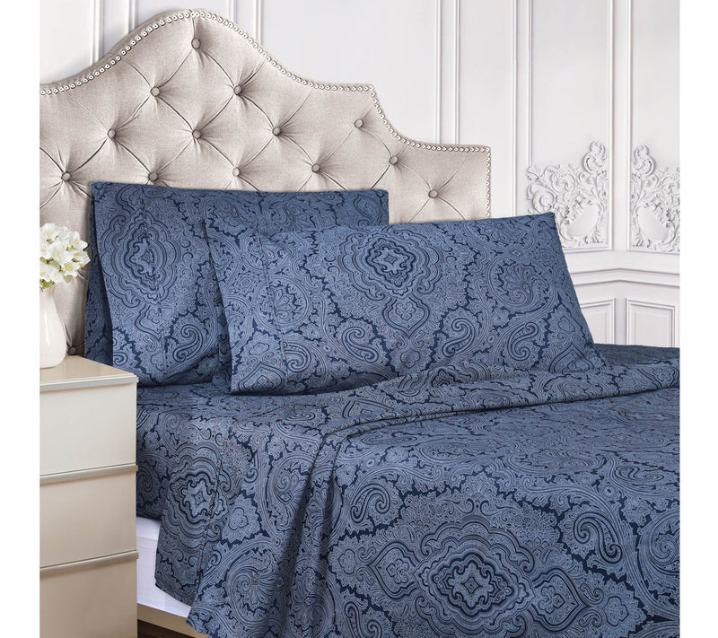 Superior Paisley Cotton and Polyester Blend Shet Set, King — View 13