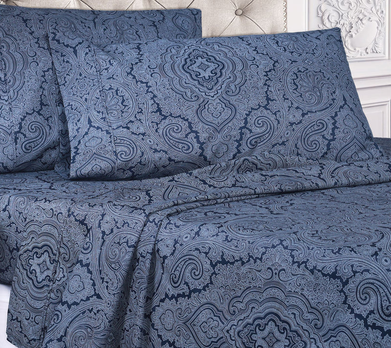 Superior Paisley Cotton and Polyester Blend Shet Set, Twin XL — View 25