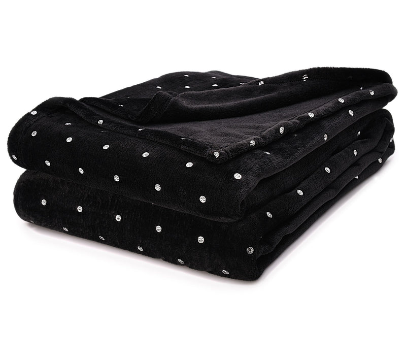 Superior Metallic Polka Dot Ultra-Plush Fleece Blanket, King — View 22