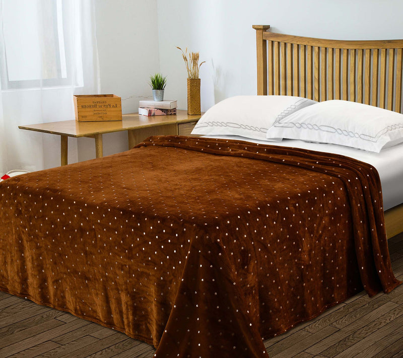Superior Metallic Polka Dot Ultra-Plush Fleece Blanket, King — View 19