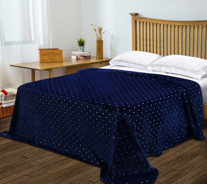 Superior Metallic Polka Dot Ultra-Plush Fleece Blanket, King — View 15