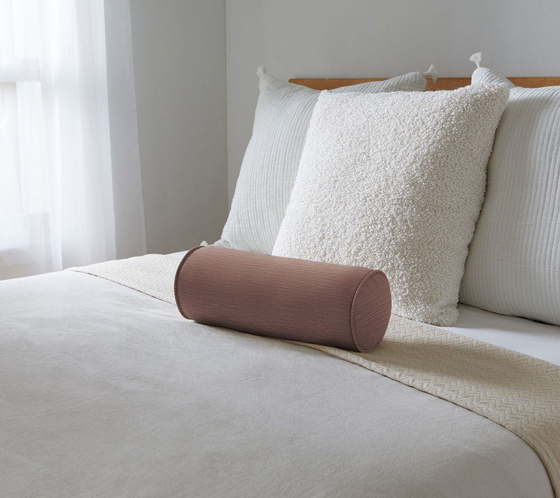 Sorra Home Velvet Bolster Pillow 16 in x 6 in x6 in — View 17