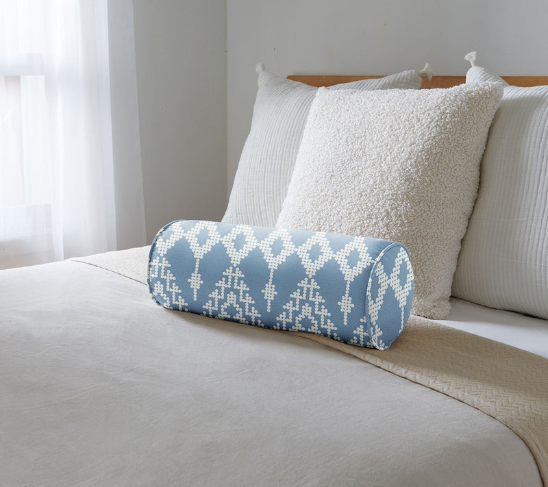 Sorra Home Outdura Folklore Bolster Pillow 20 in x 8 in x 8 in — View 6