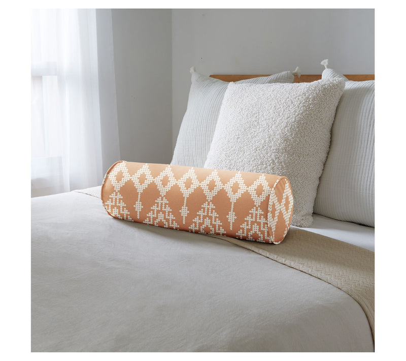 Sorra Home Outdura Folklore Bolster Pillow 24 in x 8 in x 8 in — View 7