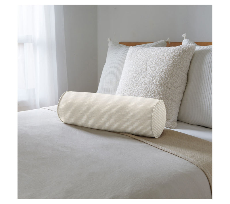 Sorra Home Outdura Moonbeam Bolster Pillow 24 in x 8 in x 8 in — View 8