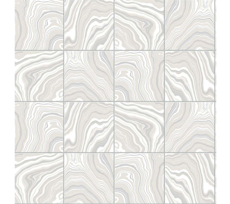 Lillian August Marbled Faux-Tile Peel-and-StickWallpaper — View 5