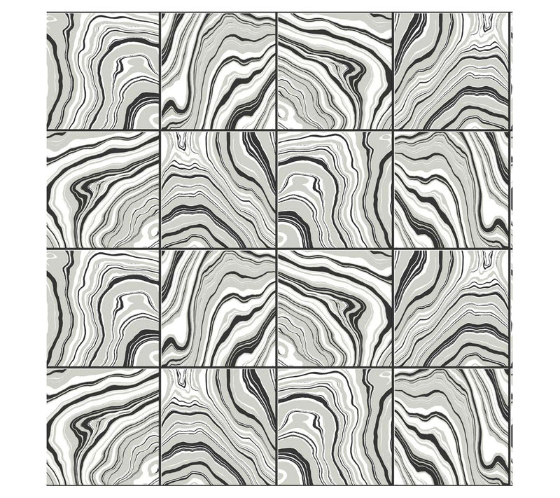Lillian August Marbled Faux-Tile Peel-and-StickWallpaper — View 7