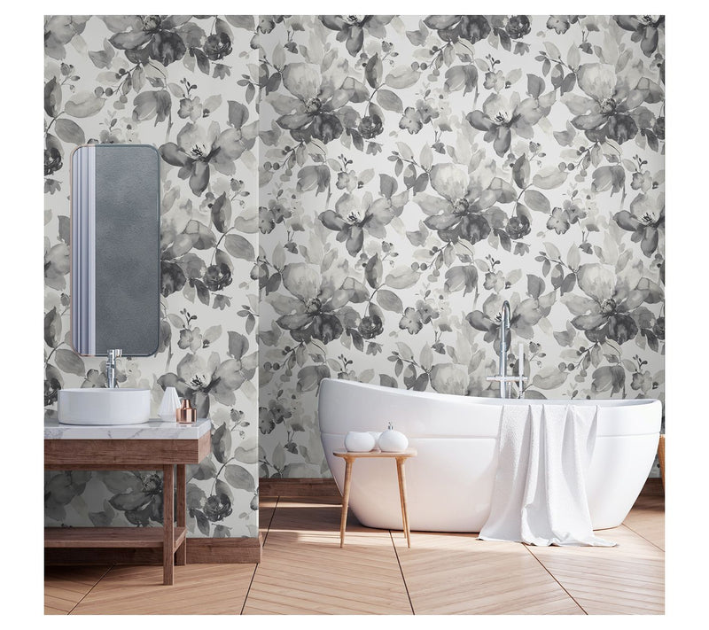 NextWall Watercolor Flower Peel-and-Stick Wallpaper — View 9