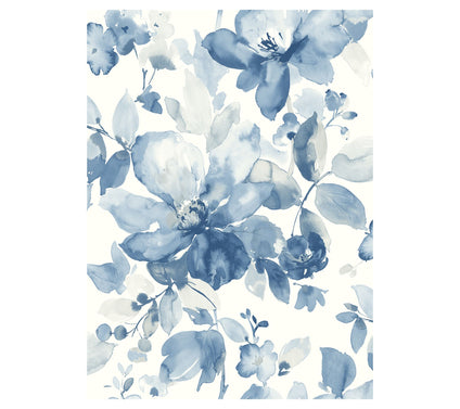 NextWall Watercolor Flower Peel-and-Stick Wallpaper