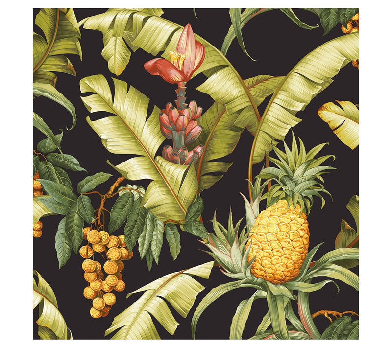 NextWall Pineapple Floral Peel-and-Stick Wallpaper — View 3
