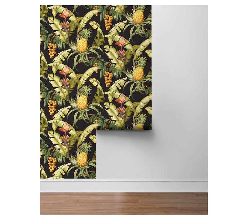 NextWall Pineapple Floral Peel-and-Stick Wallpaper — View 10