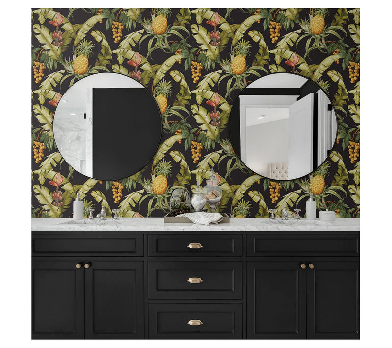 NextWall Pineapple Floral Peel-and-Stick Wallpaper — View 8