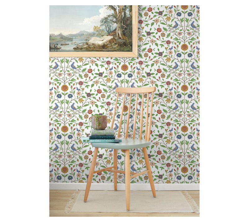 NextWall Bird Toile Peel-and-Stick Wallpaper — View 10