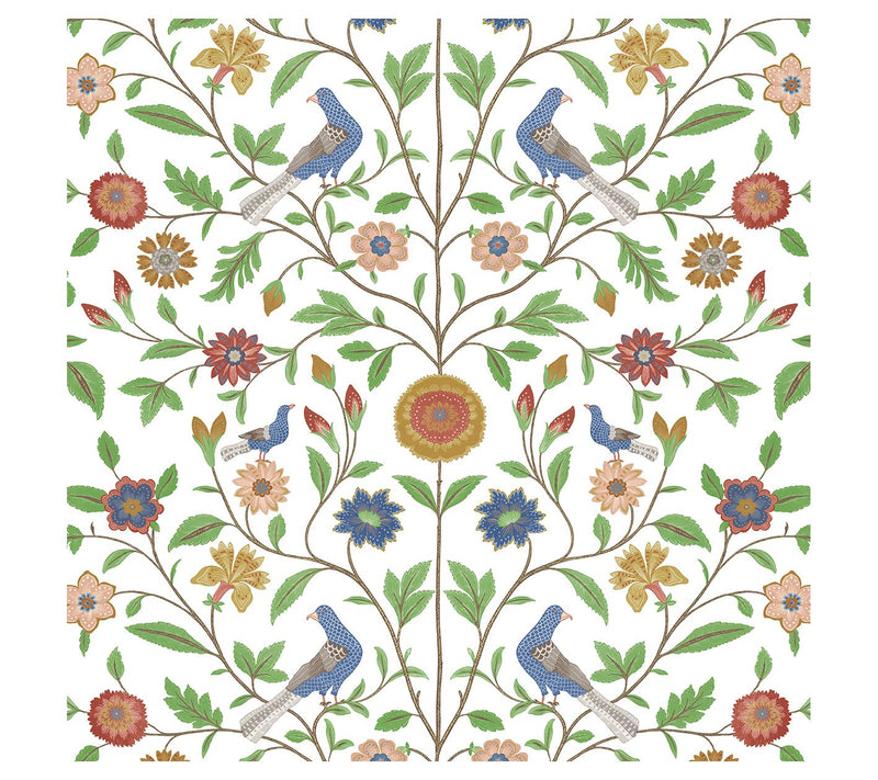 NextWall Bird Toile Peel-and-Stick Wallpaper — View 9