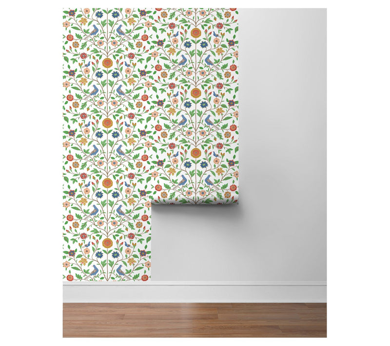NextWall Bird Toile Peel-and-Stick Wallpaper — View 12