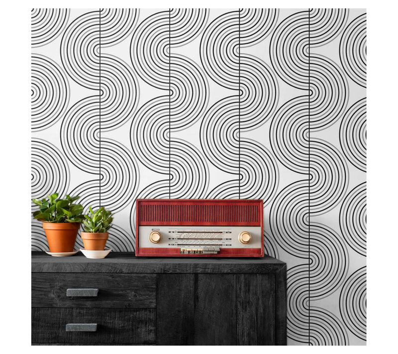 NextWall Zen Geo Screen Printed Peel and StickWallpaper — View 10