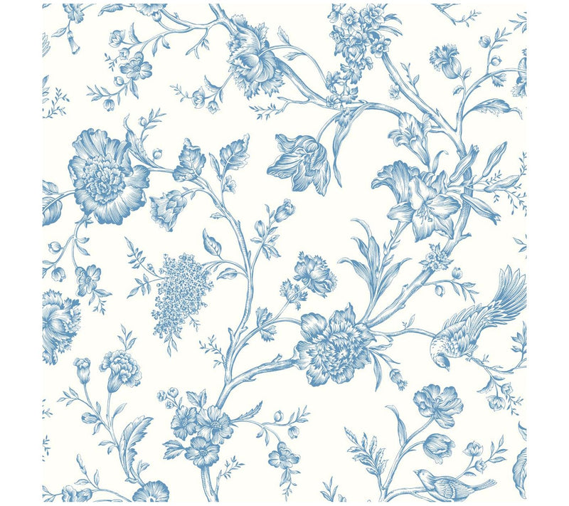 NextWall Jasmine Chinoiserie Peel and Stick Wallpaper — Main view