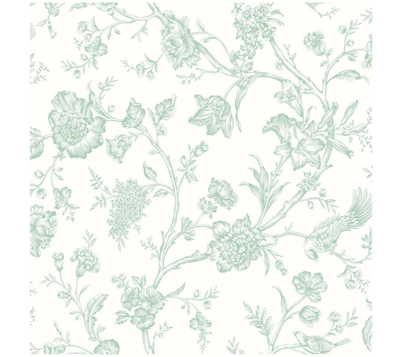 NextWall Jasmine Chinoiserie Peel and Stick Wallpaper — View 5