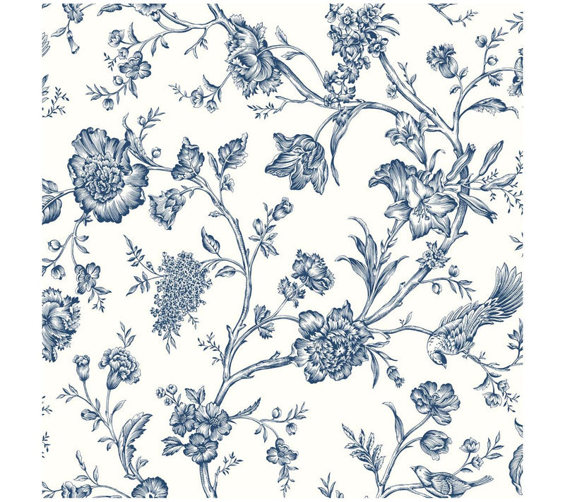 NextWall Jasmine Chinoiserie Peel and Stick Wallpaper — View 9