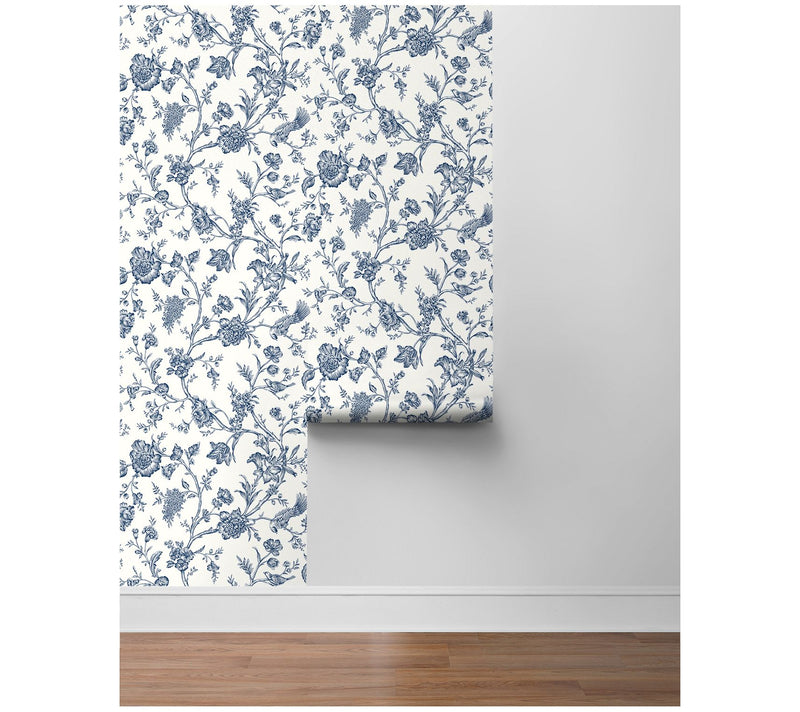 NextWall Jasmine Chinoiserie Peel and Stick Wallpaper — View 11