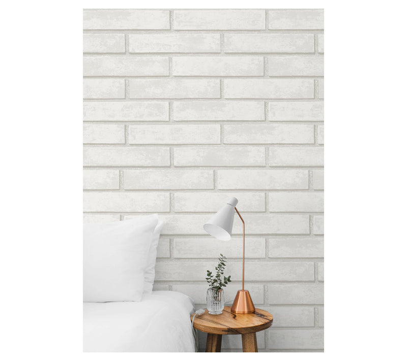 NextWall Monarch Faux Brick Peel and Stick Wallpaper — View 7