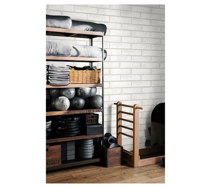 NextWall Monarch Faux Brick Peel and Stick Wallpaper — View 6